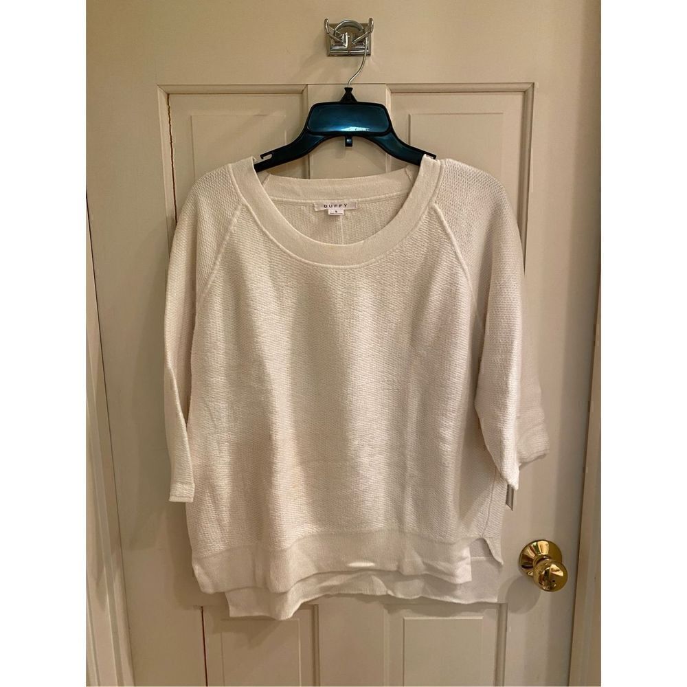 DUFFY Off White Sweater size small - Picture 2 of 7